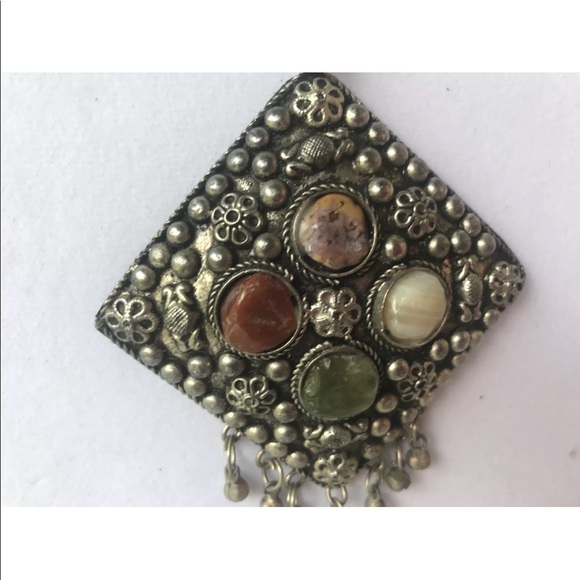 vintage Necklace pewter silver‎ tone necklace - Picture 2 of 7